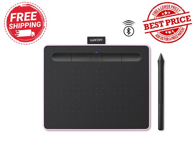 Wacom Intuos Small Bluetooth Berry CTL4100WL/P Graphics Drawing Tablet
