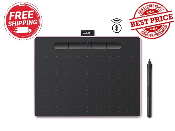 Wacom Intuos Medium Bluetooth Berry CTL6100WL/E Graphics Drawing Tablet